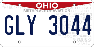 OH license plate GLY3044