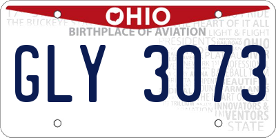 OH license plate GLY3073