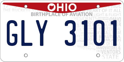 OH license plate GLY3101