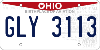 OH license plate GLY3113