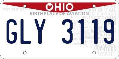 OH license plate GLY3119