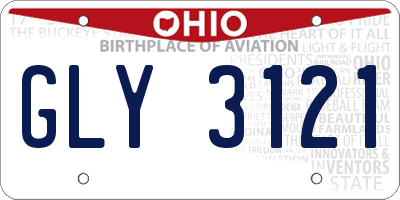 OH license plate GLY3121