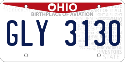 OH license plate GLY3130
