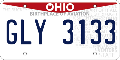 OH license plate GLY3133