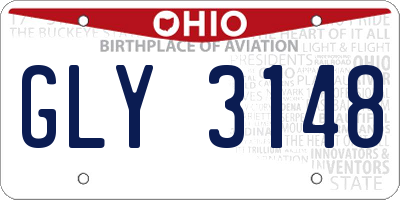 OH license plate GLY3148