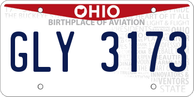 OH license plate GLY3173