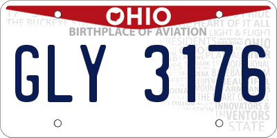 OH license plate GLY3176