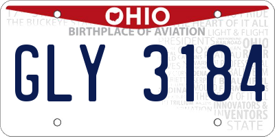 OH license plate GLY3184