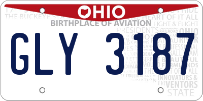 OH license plate GLY3187