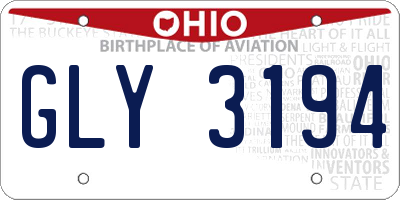 OH license plate GLY3194