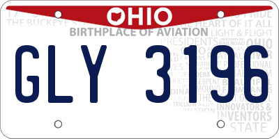 OH license plate GLY3196