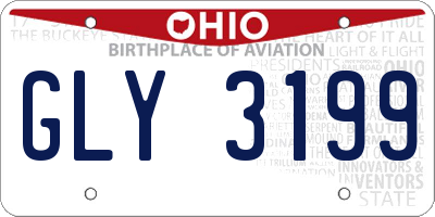 OH license plate GLY3199