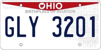 OH license plate GLY3201