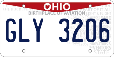 OH license plate GLY3206