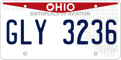 OH license plate GLY3236