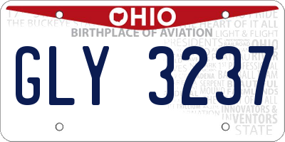 OH license plate GLY3237