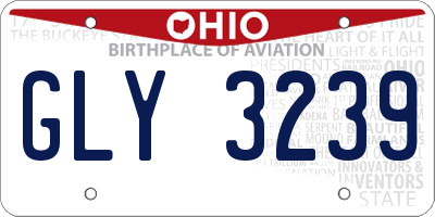 OH license plate GLY3239