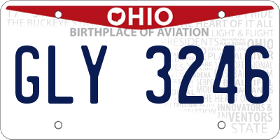 OH license plate GLY3246