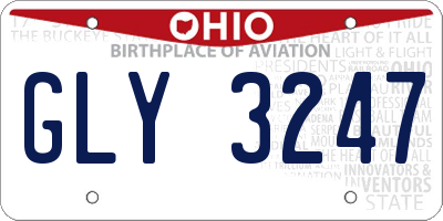 OH license plate GLY3247