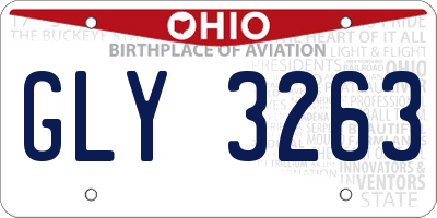 OH license plate GLY3263