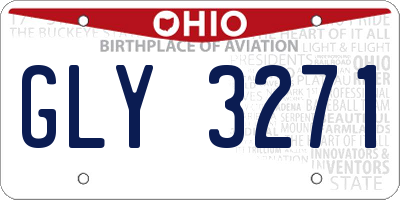 OH license plate GLY3271