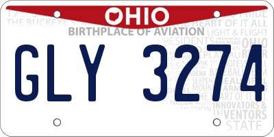 OH license plate GLY3274