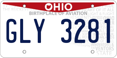 OH license plate GLY3281