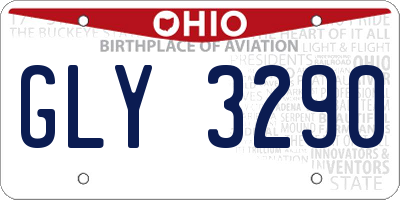 OH license plate GLY3290