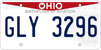 OH license plate GLY3296