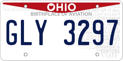 OH license plate GLY3297