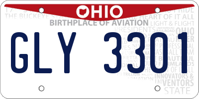OH license plate GLY3301