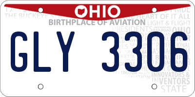 OH license plate GLY3306