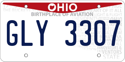 OH license plate GLY3307