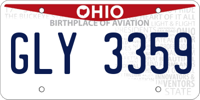 OH license plate GLY3359