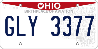 OH license plate GLY3377