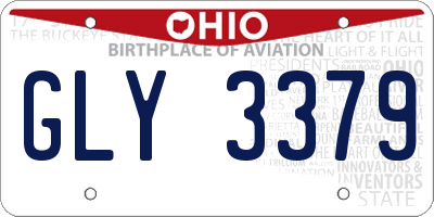OH license plate GLY3379