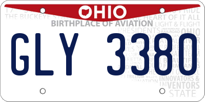 OH license plate GLY3380