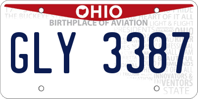 OH license plate GLY3387