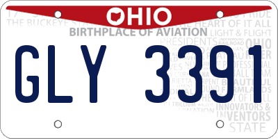 OH license plate GLY3391
