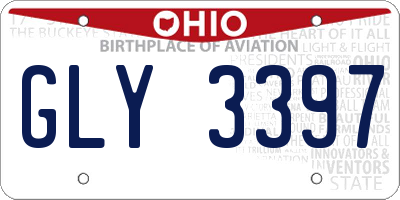 OH license plate GLY3397
