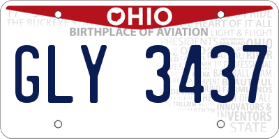 OH license plate GLY3437