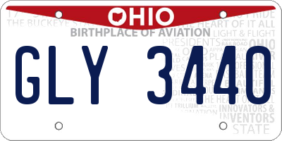 OH license plate GLY3440