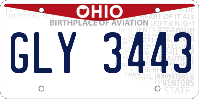 OH license plate GLY3443