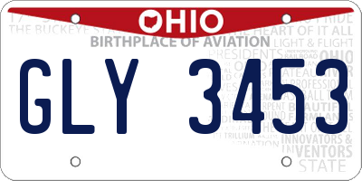 OH license plate GLY3453
