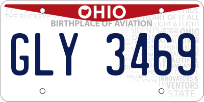 OH license plate GLY3469