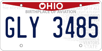 OH license plate GLY3485