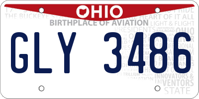 OH license plate GLY3486