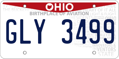 OH license plate GLY3499