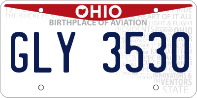 OH license plate GLY3530