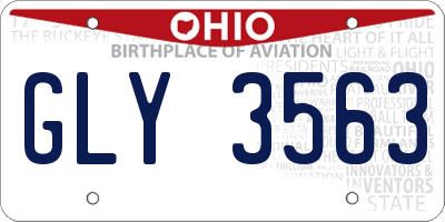 OH license plate GLY3563